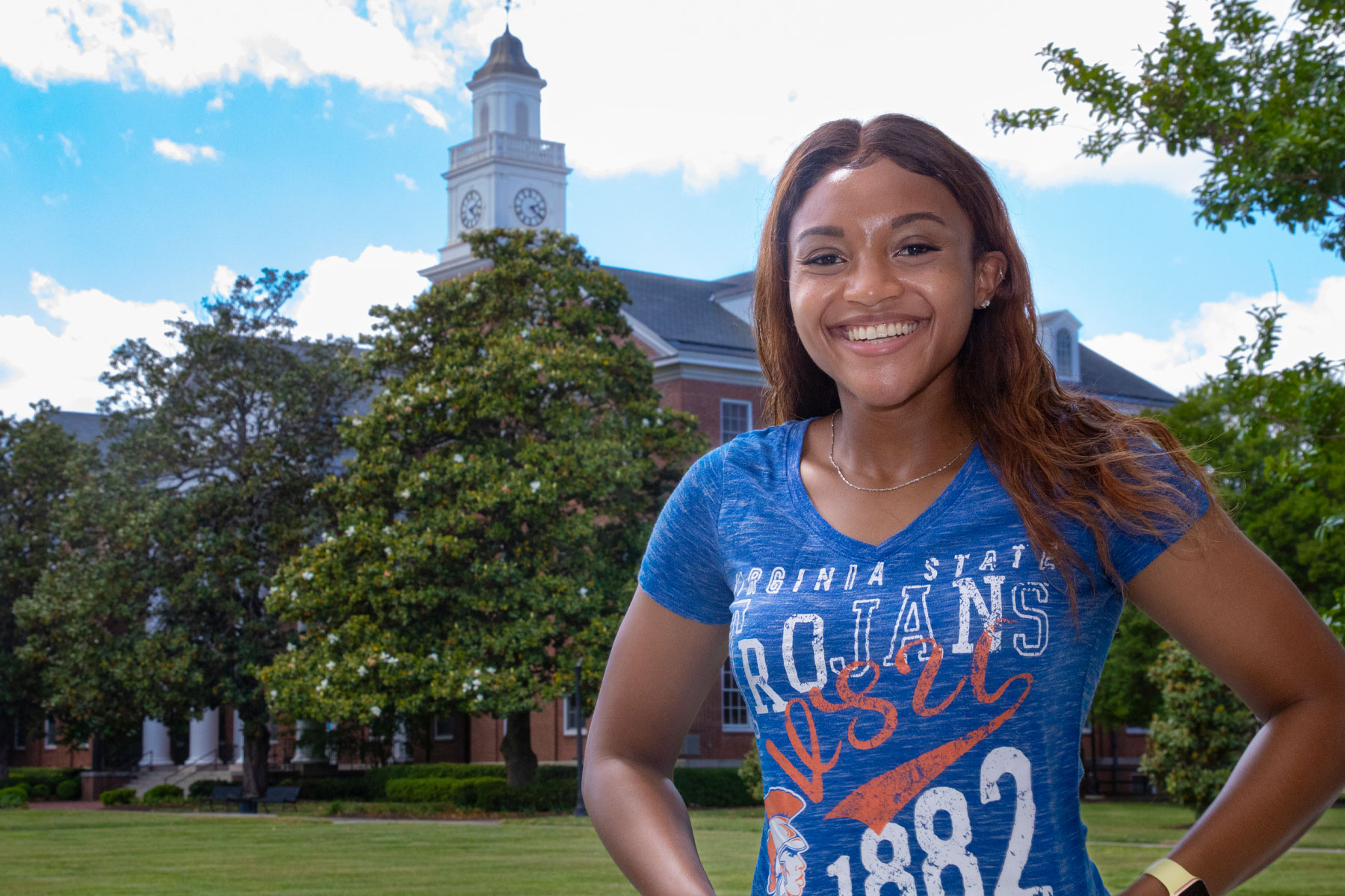 Smiling VSU student